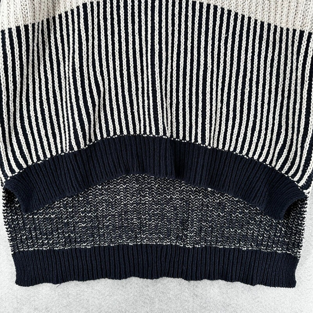 One x One Teaspoon Tunic Sweater Womens LARGE Blue Ivory Oversized‎ Striped - Picture 4 of 15